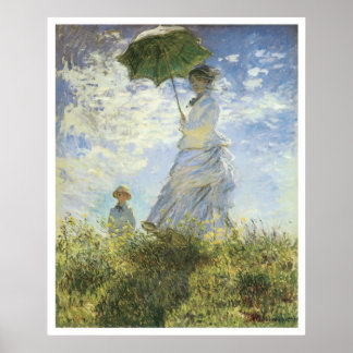 The Walk, Lady with a Parasol, 1875 Claude Monet Poster
