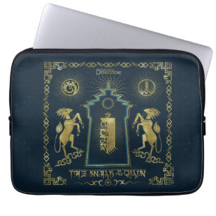 The Walk of The Qilin Golden Tower Tapestry Laptop Sleeve