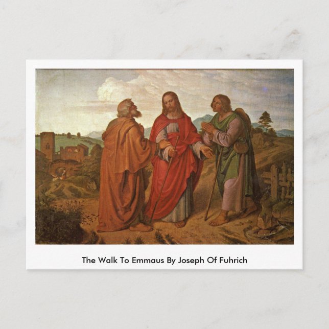 The Walk To Emmaus By Joseph Of Fuhrich Postcard (Front)