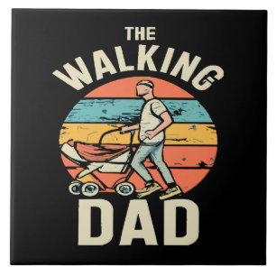 the walking dad ceramic tile