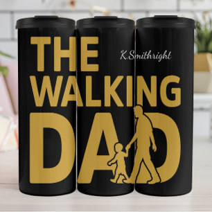 The Walking Dad Father Son Silhouette Thermal Tumbler