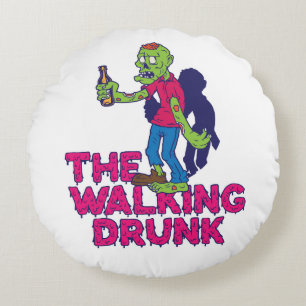 The Walking Drunk Round Cushion
