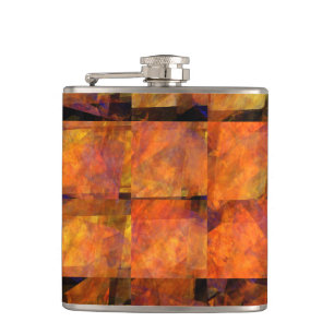 The Wall Abstract Art Hip Flask