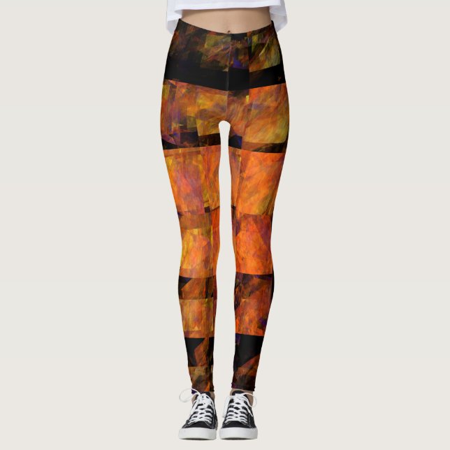 The Wall Abstract Art Leggings (Front)