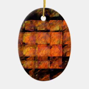 The Wall Abstract Art Oval Ornament