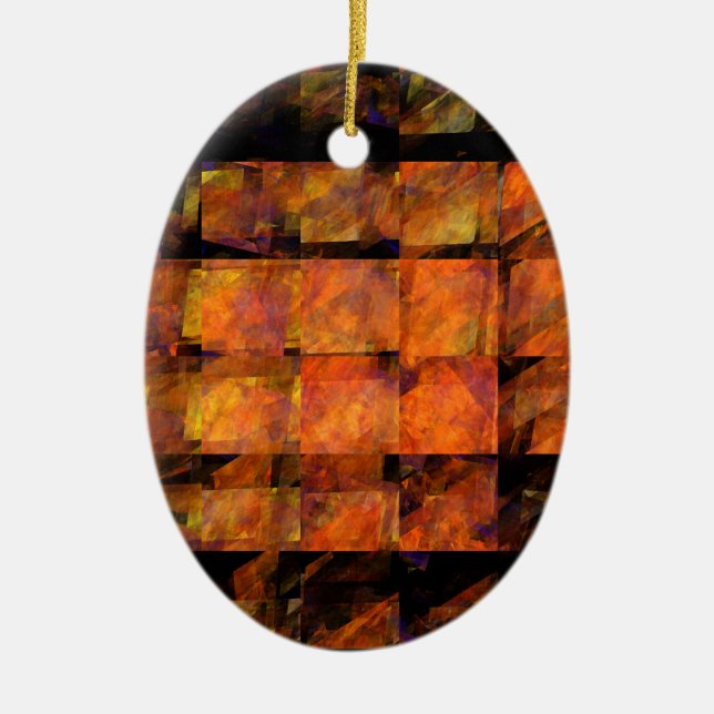 The Wall Abstract Art Oval Ornament (Front)