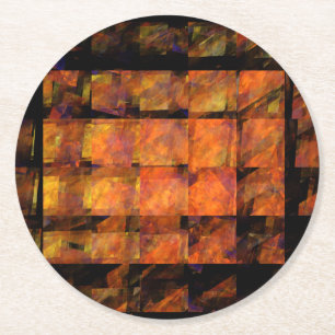 The Wall Abstract Art Round Paper Coaster