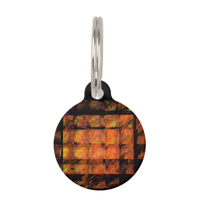The Wall Abstract Art Round Pet Tag (Front)