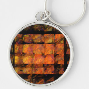 The Wall Abstract Art Small Key Ring