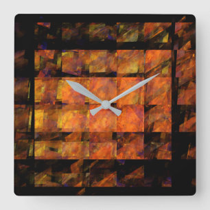 The Wall Abstract Art Square Clock