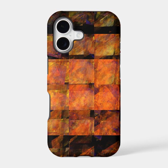 The Wall Abstract Geometric Fire Art Modern (Back)