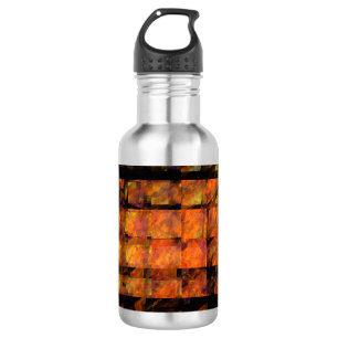 The Wall Abstract Geometric Fire Art Modern 532 Ml Water Bottle