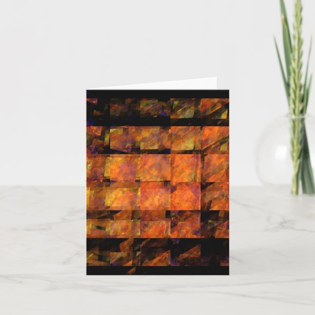 The Wall Abstract Geometric Fire Art Modern Card (Front)