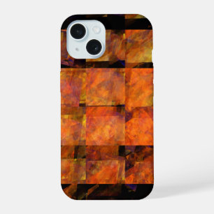 The Wall Abstract Geometric Fire Art Modern iPhone 15 Case