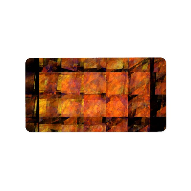 The Wall Abstract Geometric Fire Art Modern Label (Front)