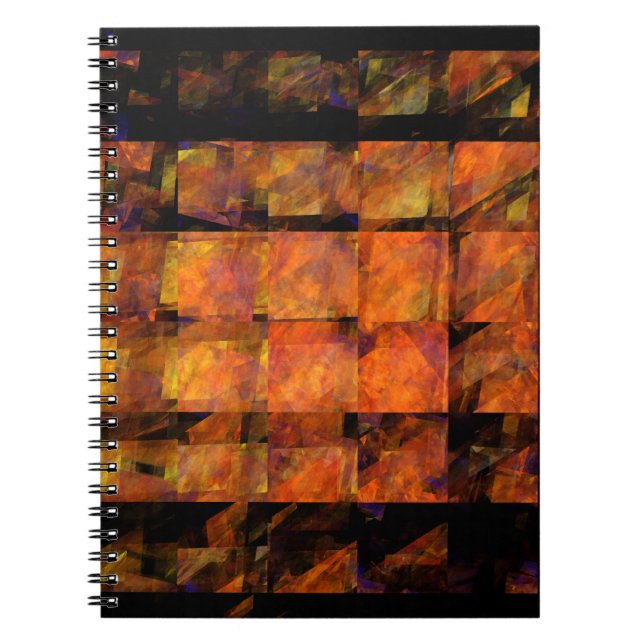 The Wall Abstract Geometric Fire Art Modern Notebook (Front)