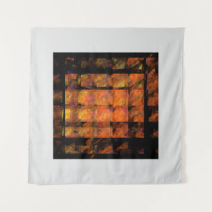 The Wall Abstract Geometric Fire Art Modern Tapestry