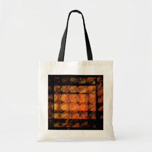 The Wall Abstract Geometric Fire Art Modern Tote Bag