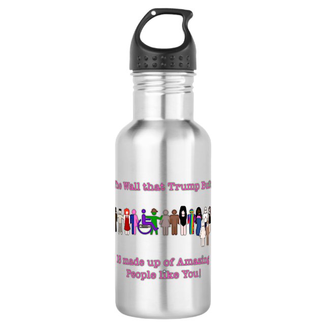The Wall that Trump Built 532 Ml Water Bottle (Front)