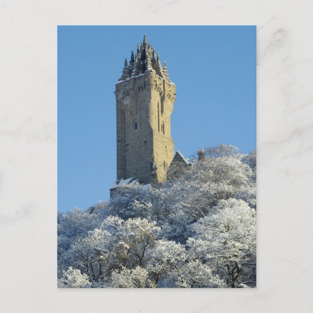 The Wallace Monument Stirling Scotland in winter Postcard (Front)