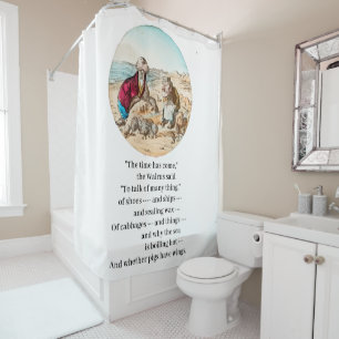 The Walrus said to the Carpenter Shower Curtain