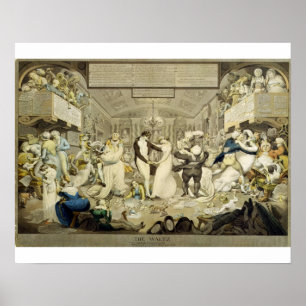 The Waltz (coloured engraving) Poster