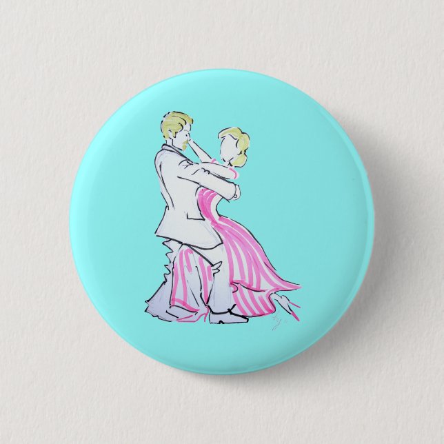 The Waltz Dancers Graphic design 6 Cm Round Badge (Front)