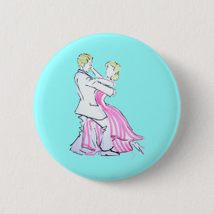 The Waltz Dancers Graphic design 6 Cm Round Badge