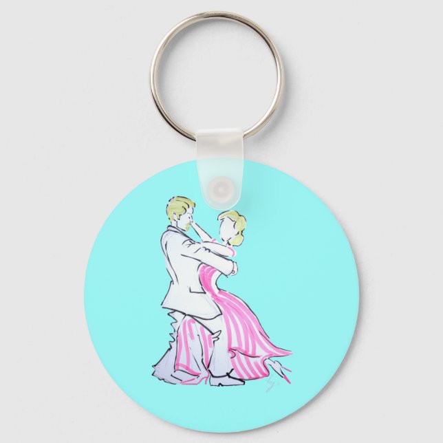 The Waltz Dancers Graphic design Key Ring (Front)