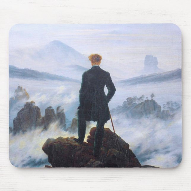 The Wanderer Above Sea Fog Caspar David Friedrich Mouse Pad (Front)