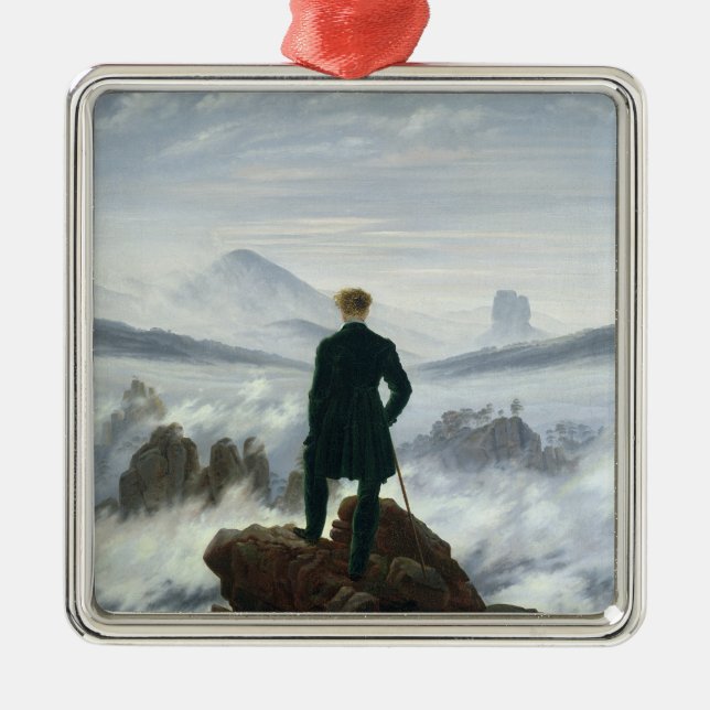 The Wanderer above the Sea of Fog, 1818 Metal Ornament (Front)