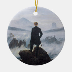 The wanderer above the sea of fog ceramic ornament