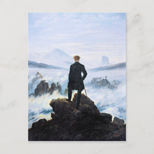 The Wanderer Above the Sea of Fog, fine art Postcard
