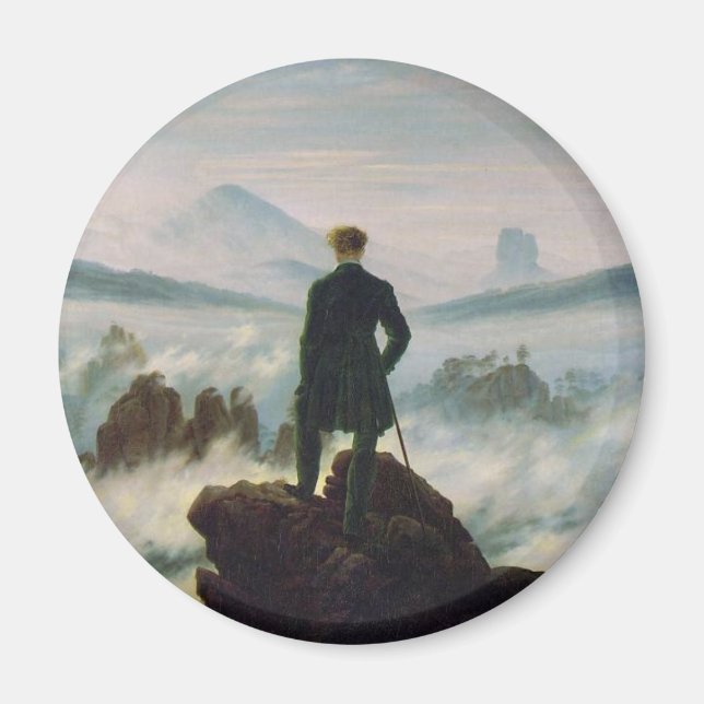 The wanderer above the sea of fog magnet (Front)