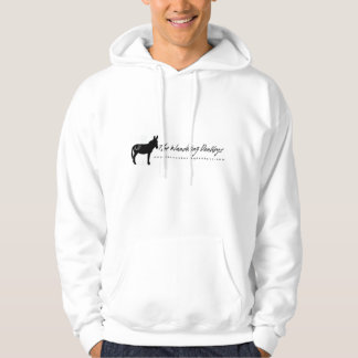 The Wandering Donkeys White Logo Adult Hoodie L