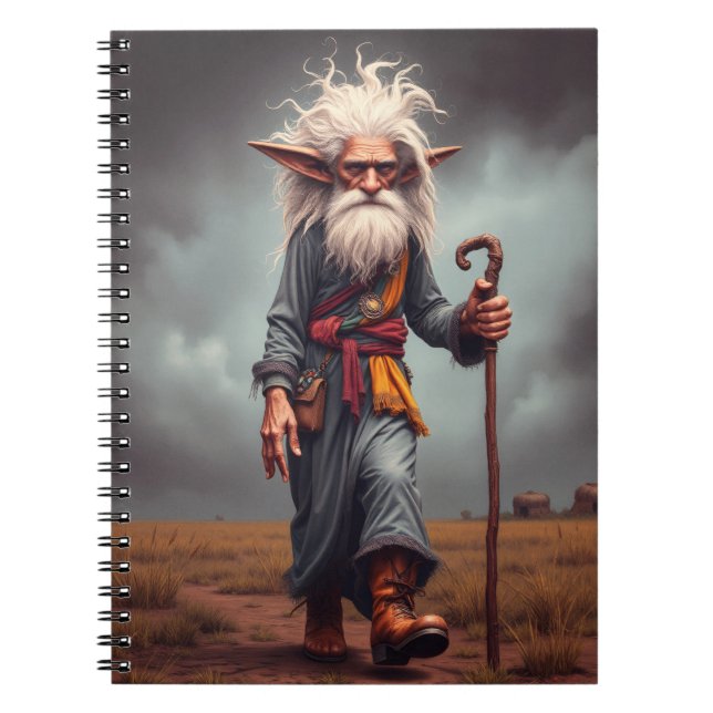 The Wandering Elf Wizard Notebook (Front)
