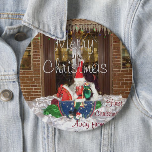 The Wandering Star Merry Christmas Away From Hom 6 Cm Round Badge