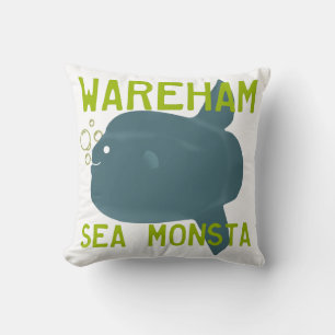 The Wareham Sea Monster Throw Pillow 16x16