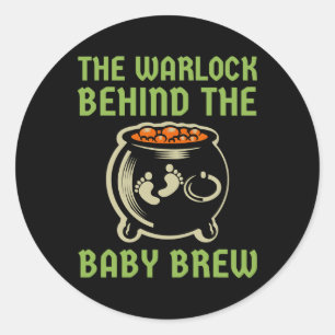 The Warlock Behind The By Halloween Costume Classic Round Sticker
