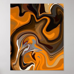 The Warm Currents of Abstract Expression  Poster