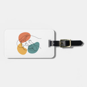 The Warmth of a Mother's Embrace: Minimalist Line  Luggage Tag