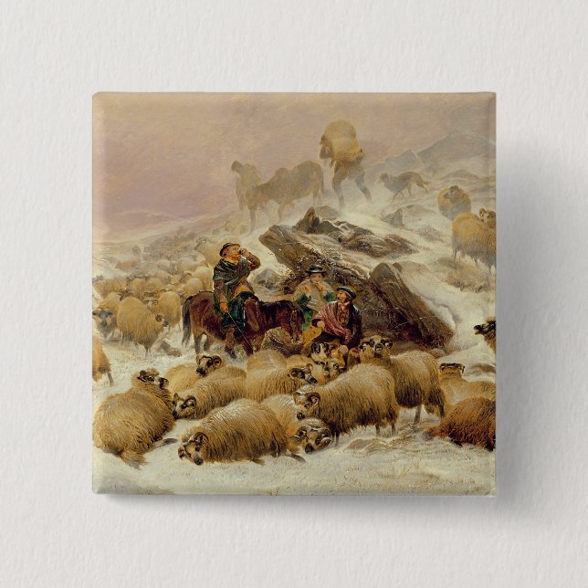 The Warmth of a Wee Dram 15 Cm Square Badge (Front)