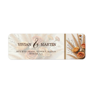 The Warmth of Fall Wedding Address Return Address Label