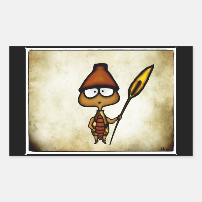 The Warrior Rectangular Sticker (Front)