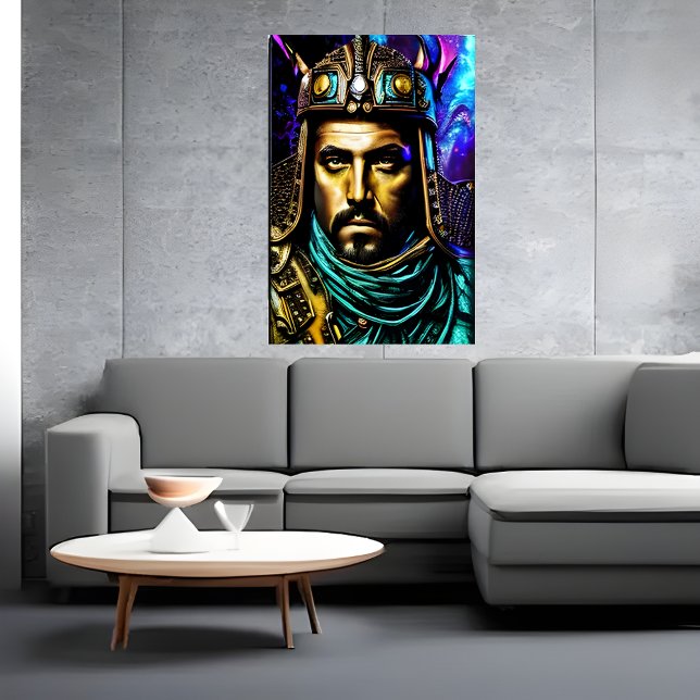 The warrior with helmet | AI Art  Poster (Creator Uploaded)