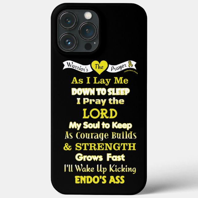 The Warrior's Prayer...Endometriosis  Case-Mate iPhone Case (Back)
