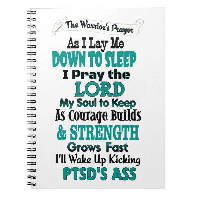 The Warrior's Prayer...PTSD Notebook (Front)