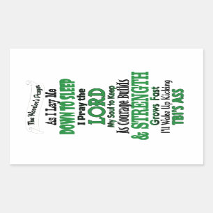 The Warrior's Prayer   TBI Rectangular Sticker