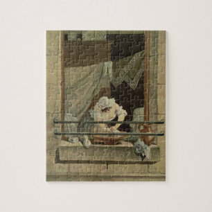 The Washerwoman, engraved by J. Laurent Julien (c1 Jigsaw Puzzle