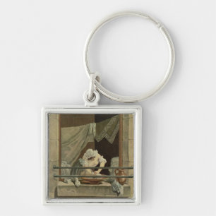 The Washerwoman, engraved by J. Laurent Julien (c1 Key Ring